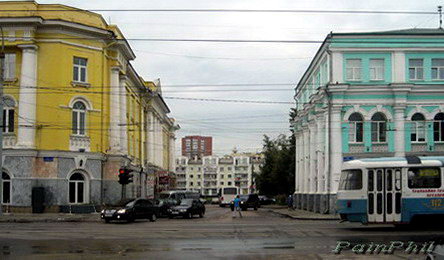 Street Gagarin - the intersection with Seating street